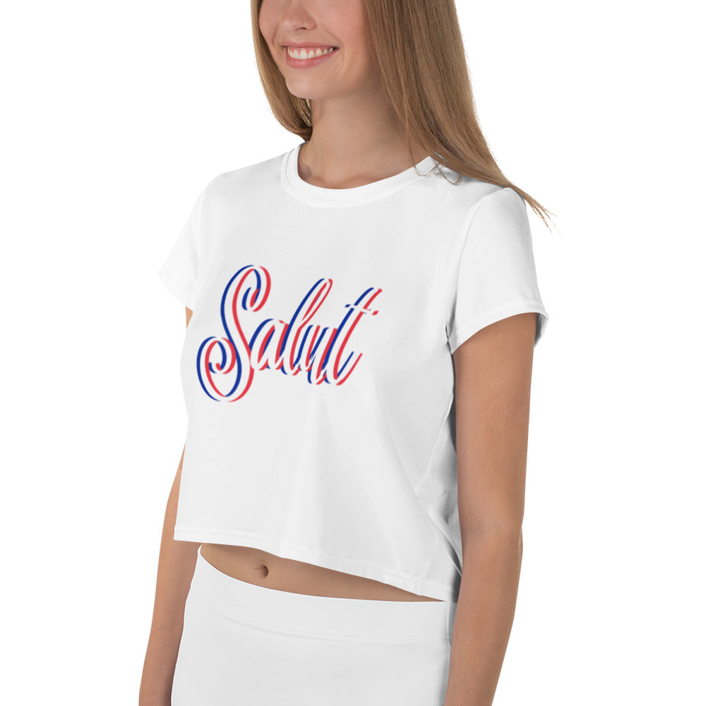 全面プリントクロップTシャツ Salut