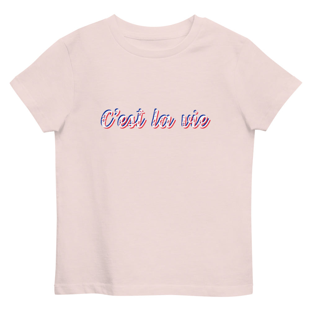 キッズ オーガニックコットン Tシャツ C'est la vie