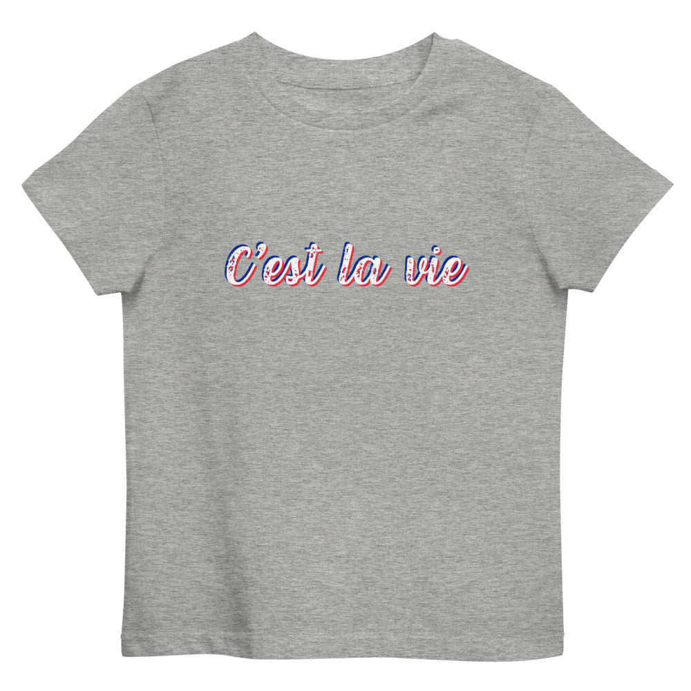 キッズ オーガニックコットン Tシャツ C'est la vie