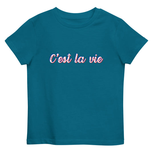 キッズ オーガニックコットン Tシャツ C'est la vie
