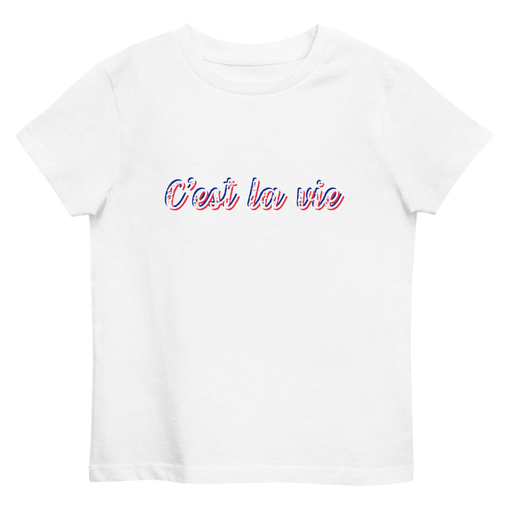 キッズ オーガニックコットン Tシャツ C'est la vie