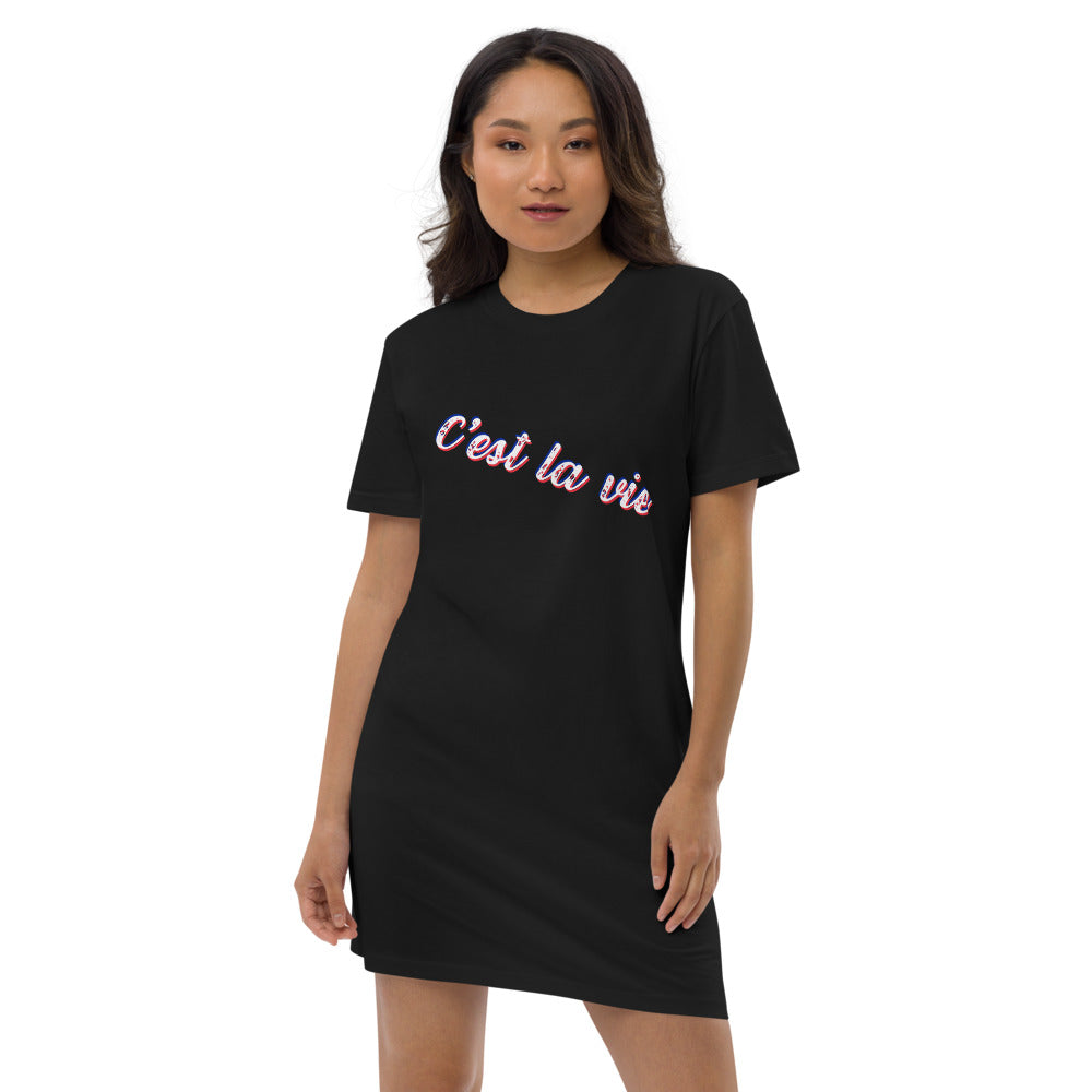 オーガニックコットン製 Tシャツワンピース C'est la vie