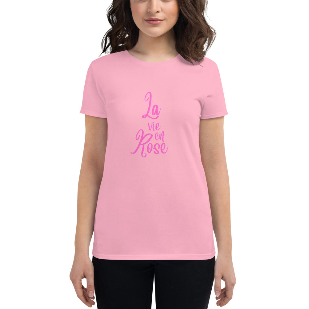 レディース半袖Tシャツ  La vie en rose