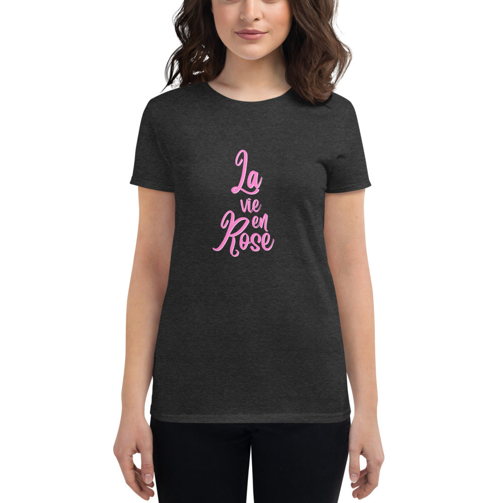 レディース半袖Tシャツ  La vie en rose