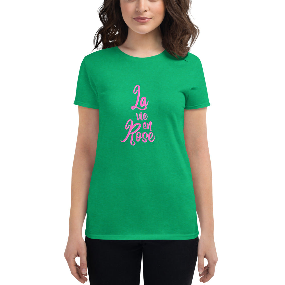 レディース半袖Tシャツ  La vie en rose