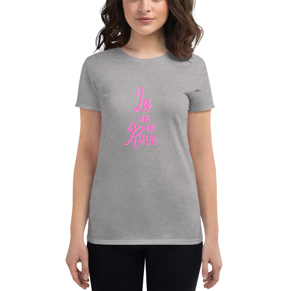 レディース半袖Tシャツ  La vie en rose