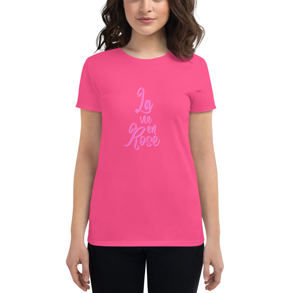 レディース半袖Tシャツ  La vie en rose