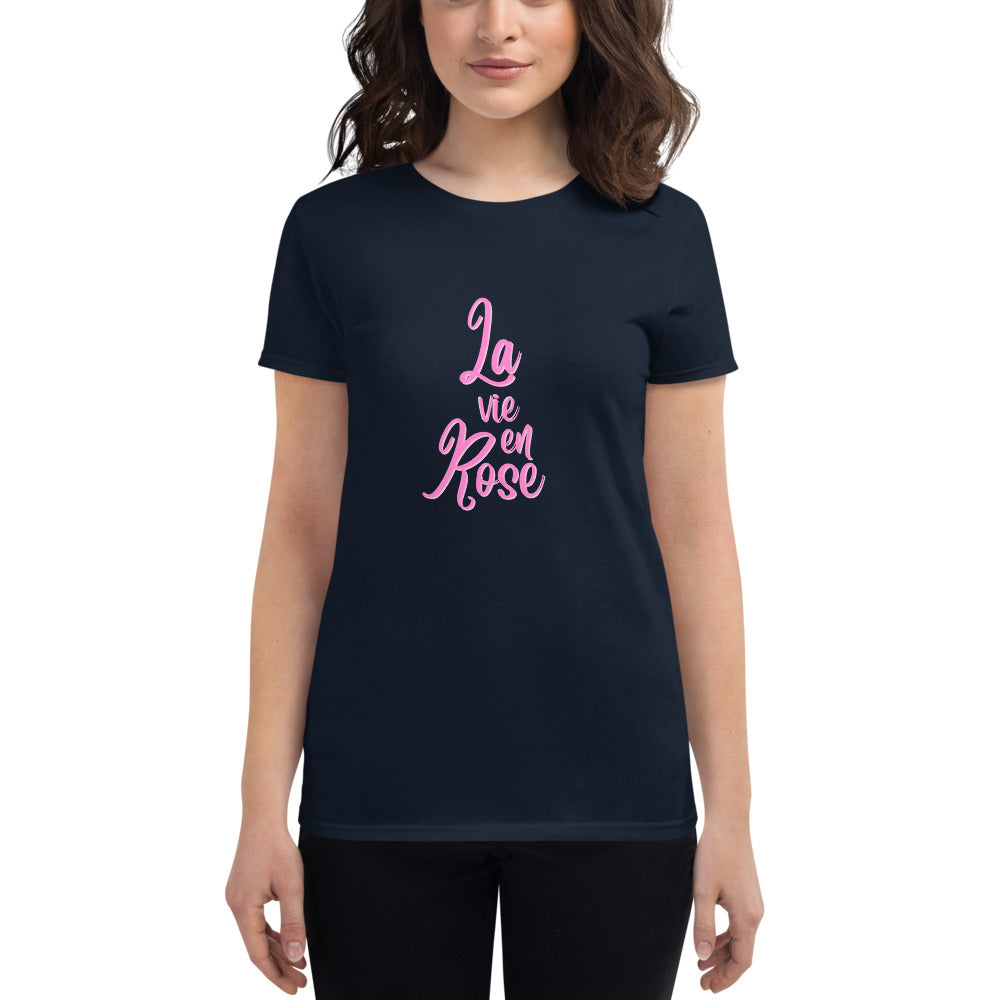 レディース半袖Tシャツ  La vie en rose