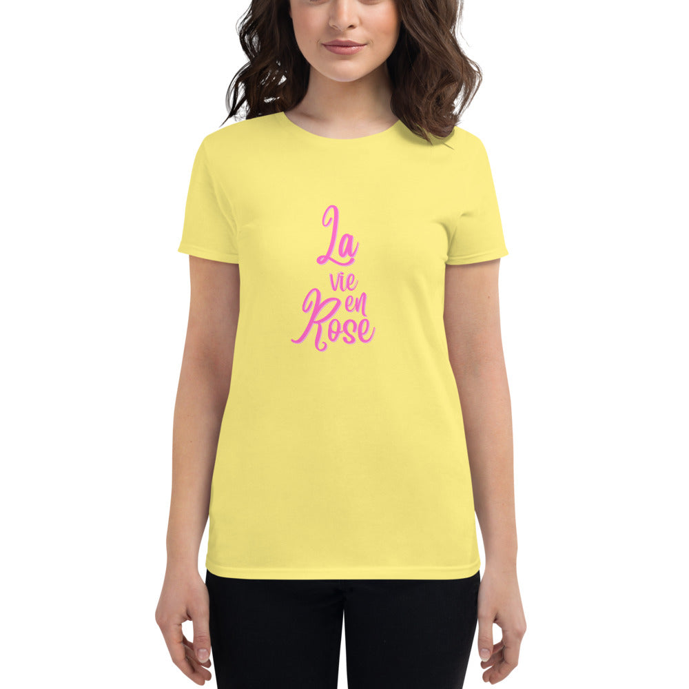 レディース半袖Tシャツ  La vie en rose