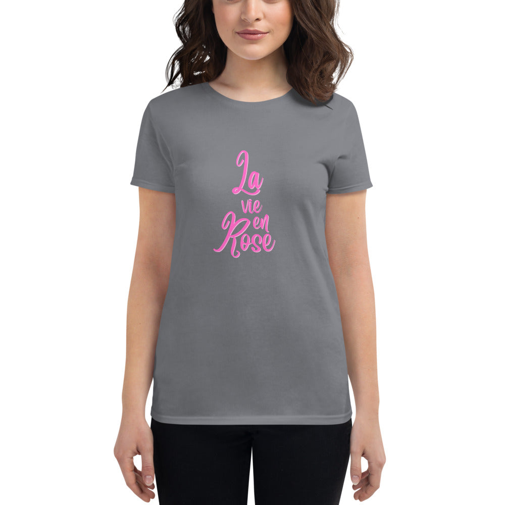 レディース半袖Tシャツ  La vie en rose