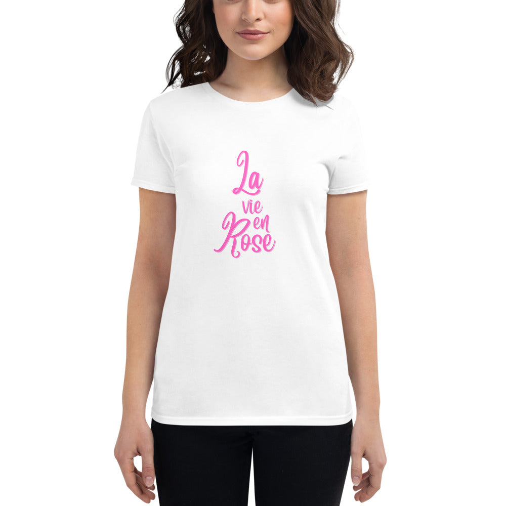 レディース半袖Tシャツ  La vie en rose